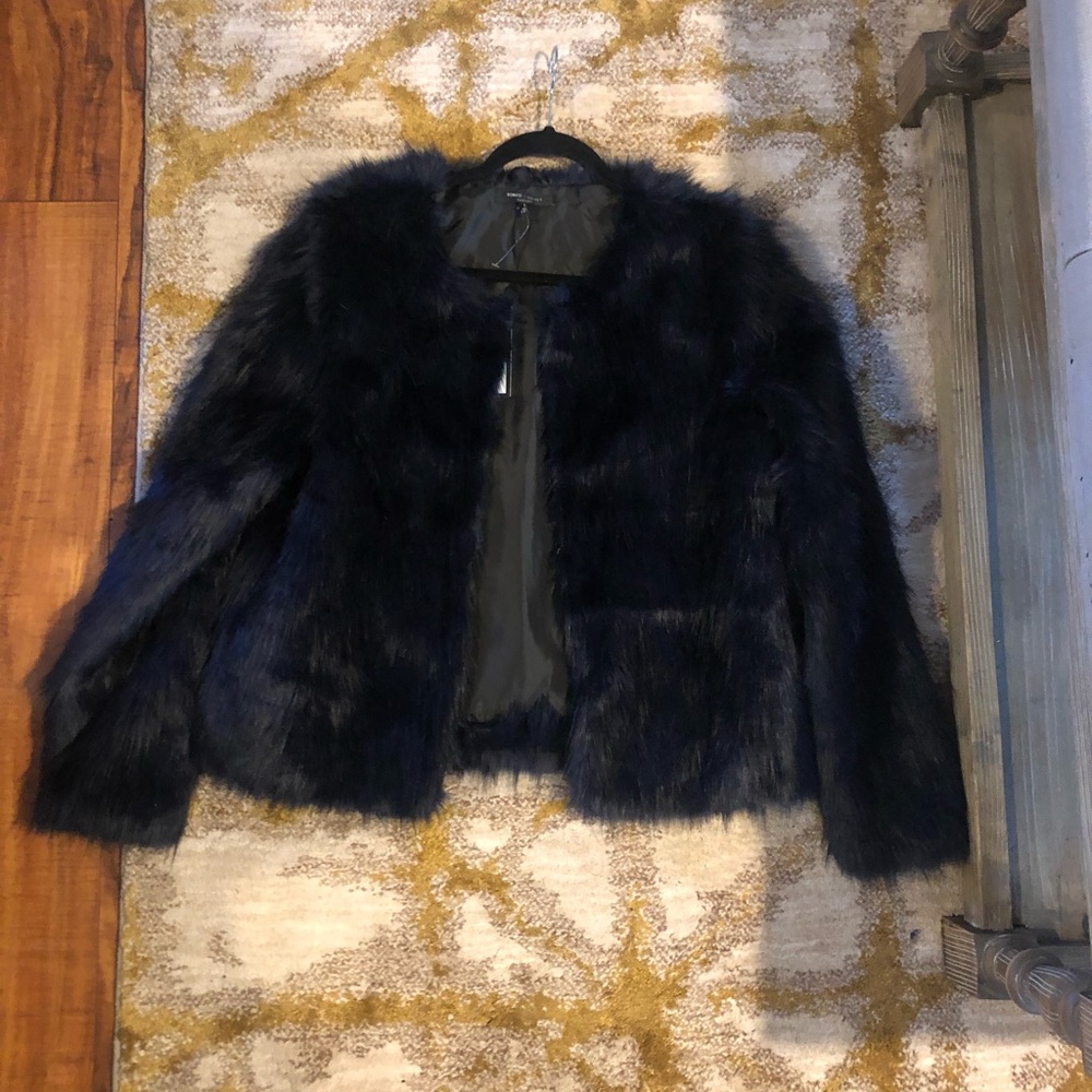 Faux fur in royal blue!